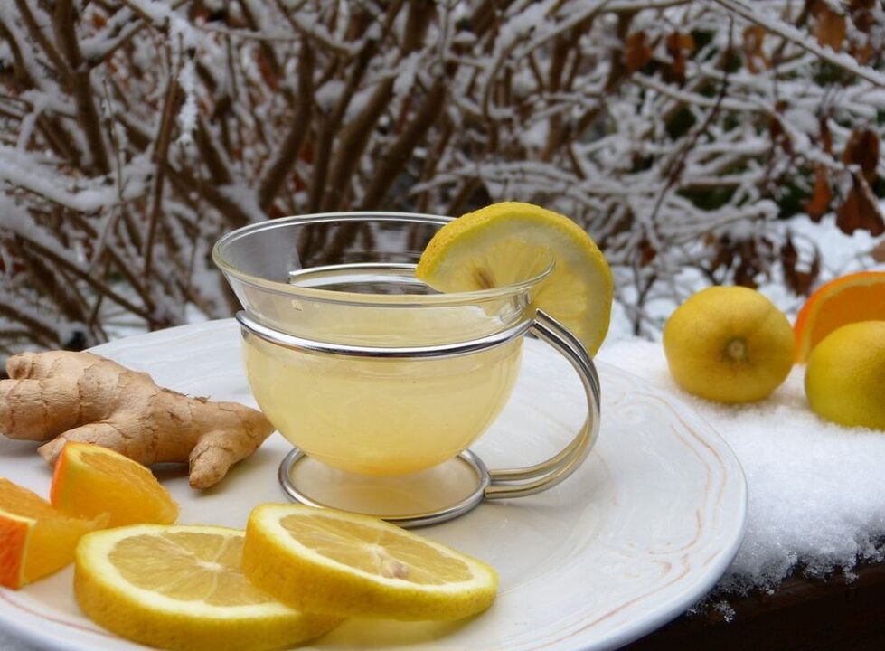 Ginger based lemon tea for strength
