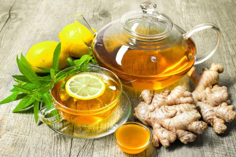 Tea with lemon and ginger will help to keep the metabolism of a man in order
